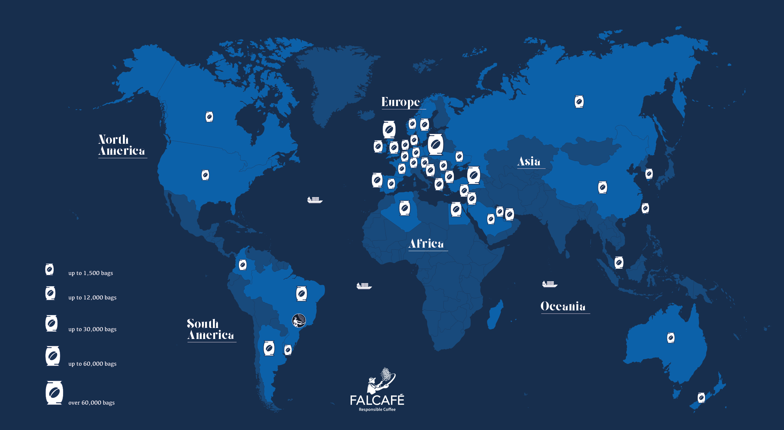 Falcafé Main Destinations